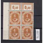 Bund 1951, Mich.-Nr.: 124 ** Eckrand  4er.