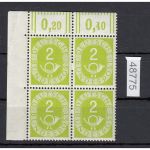 Bund 1951, Mich.-Nr.: 123 ** Eckrand  4er. lesen