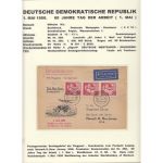 DDR 1950, Mich.-Nr.: 250  Mef  Ersttag gelaufen  auf Brief - USA Portorichtig