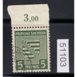 SBZ  1945 Mi.-Nr.:  75 X b  gestempelt  geprüft Befund