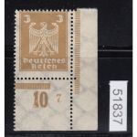 DR 1924, Mich.-Nr.: 355 Y ** geprüft  mit Pl.-Nr. "7"