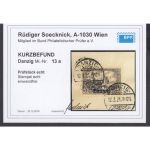 Danzig 1920 Mi. Nr. 13 a gestempelt geprüft Befund