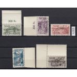 Saarland 1948 Mi. Nr. 255-59 gestempelt geprüft