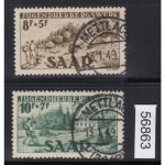 Saarland 1949 Mi. Nr. 262+63 I gestempel geprüft