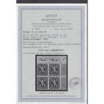 Bizone 1945  Mi. Nr. 34 A r4 **  Eckrand rote 4 stell. Bogennr gepr. Attest