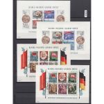 DDR 1953, Mich.-Nr.: 386-91 Block 8+9 A+B gestempelt+gummi  geprüft  Attest