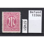 Bizone 1945  Mi. Nr. 30 d B ** geprüft  Befund