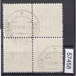 Bizone 1945  Mi. Nr. 32 b B gestempelt 4er.-Block geprüft  Befund