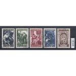 Saarland 1949 Mi. Nr. 267-71 Gestempel geprüft  Attest