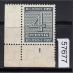 SBZ  1945 Mi.-Nr.:127 X b  **  geprüft Eckrand