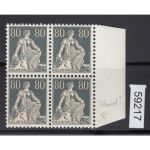 Schweiz 1915 : Mi.-Nr.:141 z  **  4er.-Block  Plattenfehler I