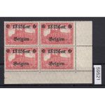 Belgien 1916, Mi.-Nr.23 II **   Eckrand 4er.-Block