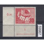DDR 1950, Mich.-Nr.: 250 ** DZ    Eckrand  Druckerzeichen