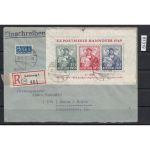 Bizone 1949 Mi. Nr. 103-05 Block 1 auf R-Brief