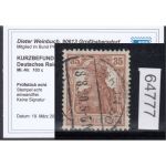 DR 1916, Mich.-Nr.: 100 c gestempelt geprüft  Befund