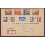 SBZ  1945 Mi.-Nr.:107-11 A+ 112-15 B gest. auf Brief  an E. Schoner !!!