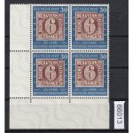 Bund 1949, Mich.-Nr.: 115 ** Eckrand 4er.-Block