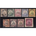 Kolonien Kiautschou 1901, Mich.-Nr.:  5-13 gestempelt
