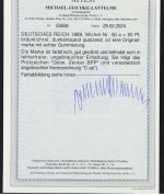 DR 1889, Mich.-Nr.: 50 a  *  geprüft  Attest