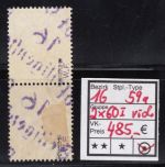 Bezirk 16 nr. 059 Heiligenstadt  60 I Pf (helle 60er) gest. senkr.-paar