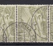 Berlin 1949, Mich.-Nr.: 57 b dreierstr. gestempelt Berlin Spandau geprüft  Befund