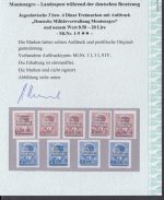Montenegro, Mi.-Nr.  1-9 **  geprüft  Attest