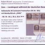 Zara, Mi.-Nr. 36 I-IV ** geprüft  Befund   Type I  + Plattenfehler
