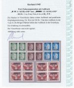 Kurland, Mi.-Nr. 1-4 A+B ** geprüft  Befund