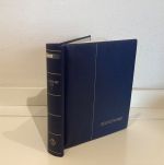 Leuchtturm Klemmbinder  Aufschrift  gebraucht  Leer blau