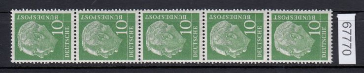 Bund 1954, Mich.-Nr.:R 183 xv **  5er-str. geriff. Gummi  (ungr. nr)   1000er Rolle