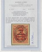 Abstimmung. Allenstein 1920, Mi.-Nr.   I **  geprüft/Attest