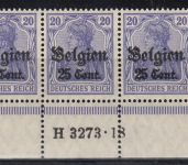 Belgien 1916, Mi.-Nr.18 c HAN **  geprüft