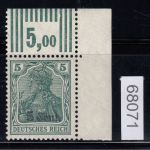 Etappeng. West 1914, Mi.-Nr. 2 c ** Eckrand  geprüft