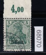 Etappeng. West 1914, Mi.-Nr. 2 a  gestempelt Oberrand geprüft