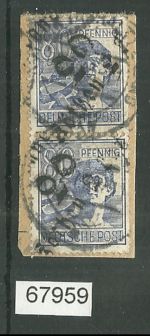 Bezirk 2° nr. 003d Köthen 2 Land ⨀ 80 Pf., Paar, geprüft BPP