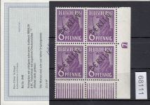 Berlin 1948, Mich.-Nr.:  2 ** DZ 7 Eckrand  4er.-Block  Druckerzeichen