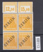 Berlin 1948, Mich.-Nr.: 10 ** Oberrand  4er.-Block