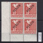 Berlin 1948, Mich.-Nr.: 19 ** Eckrand  4er.-Block  geprüft  Befund lesen