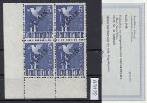 Berlin 1948, Mich.-Nr.: 20 ** Eckrand  4er.-Block   geprüft  Befund