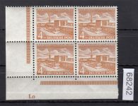 Berlin 1953, Mich.-Nr.: 112 ** DZ Lo Eckrand 4-er.-Block  Druckerzeichen Lo