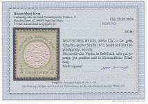 DR 1872, Mich.-Nr.: 17  ** geprüft  Befund