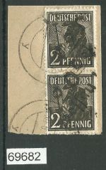 Bezirk 20 nr. 033b Dessau 1 f ⨀ 2 Pf. (2x), geprüft BPP