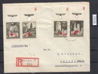 GG 1940, Mi.-Nr. 52-55 Satzbrief Kpl.    mit HZ  Krakau nach Halle