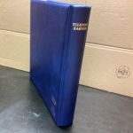 KABE Ringbinder Aufschrift  Telefonkarten   wattiert leer blau gebraucht