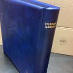 KABE Ringbinder Aufschrift  Telefonkarten   wattiert leer blau gebraucht