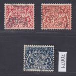 AD Bayern Dienst 1916, Mich.-Nr.: D 26-28 w  gestempelt  Komplett  geprüft
