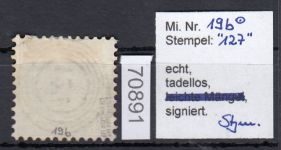 AD Baden 1862, Mich.-Nr.: 19 b gestempelt geprüft   Luxus einwandfrei