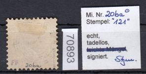 AD Baden 1862, Mich.-Nr.: 20 ba gestempelt geprüft   einwandfrei