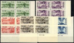 Saarland 1948 Mi. Nr. 255-59 Br **   (Druckdatum)
