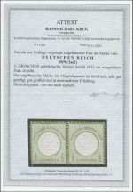 DR 1872, Mich.-Nr.:  2 a * geprüft  Attest